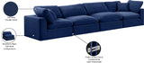 Comfy Navy Velvet Modular Sofa 189Navy-S158 Meridian Furniture