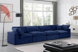 Comfy Navy Velvet Modular Sofa 189Navy-S158 Meridian Furniture