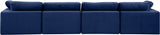 Comfy Navy Velvet Modular Sofa 189Navy-S158 Meridian Furniture