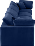 Comfy Navy Velvet Modular Sofa 189Navy-S158 Meridian Furniture