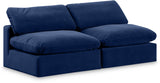 Comfy Navy Velvet Modular Sofa 189Navy-S78 Meridian Furniture