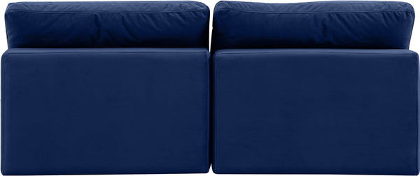 Comfy Navy Velvet Modular Sofa 189Navy-S78 Meridian Furniture