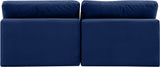 Comfy Navy Velvet Modular Sofa 189Navy-S78 Meridian Furniture