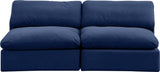 Comfy Navy Velvet Modular Sofa 189Navy-S78 Meridian Furniture