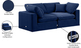 Comfy Navy Velvet Modular Sofa 189Navy-S80 Meridian Furniture