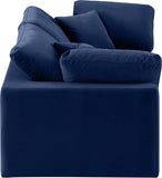 Comfy Navy Velvet Modular Sofa 189Navy-S80 Meridian Furniture