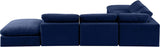 Comfy Navy Velvet Modular Sectional 189Navy-Sec6E Meridian Furniture