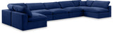 Comfy Navy Velvet Modular Sectional 189Navy-Sec7B Meridian Furniture