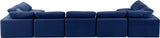 Comfy Navy Velvet Modular Sectional 189Navy-Sec7B Meridian Furniture