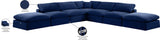 Comfy Navy Velvet Modular Sectional 189Navy-Sec7C Meridian Furniture