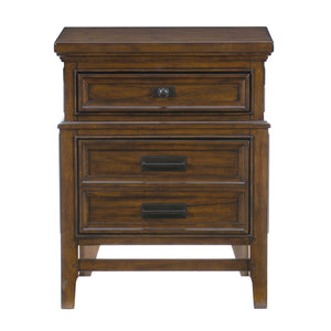 English Elm Classic Frazier Park Nightstand with 2 Drawers in Brown Cherry Finish — Traditional Lodge Style Charm and Durable Hardware Brown Mix 27 L x 22 W x 35 H B011P286801