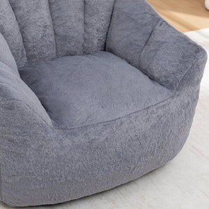 English Elm Bean Bag Sofa Chair with Armrests Memory Foam Filled Oversized Lounge Seat Adults W2200P390381
