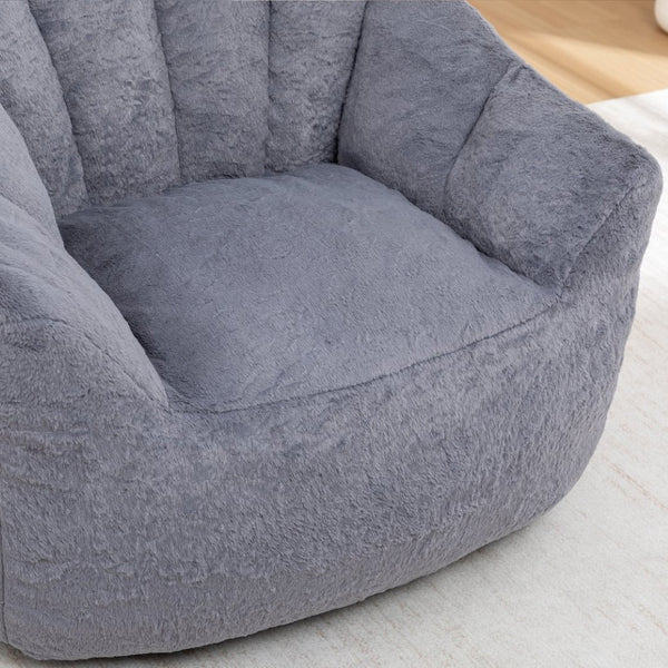 English Elm Bean Bag Sofa Chair with Armrests Memory Foam Filled Oversized Lounge Seat Adults W2200P390381