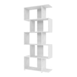 Manhattan Comfort Petrolina Mid-Century Modern Bookcase White 18AMC6