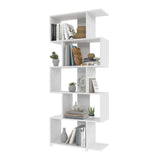 Manhattan Comfort Petrolina Mid-Century Modern Bookcase White 18AMC6