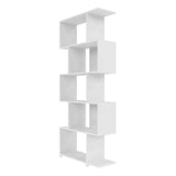 Manhattan Comfort Petrolina Mid-Century Modern Bookcase White 18AMC6