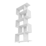 Manhattan Comfort Petrolina Mid-Century Modern Bookcase White 18AMC6