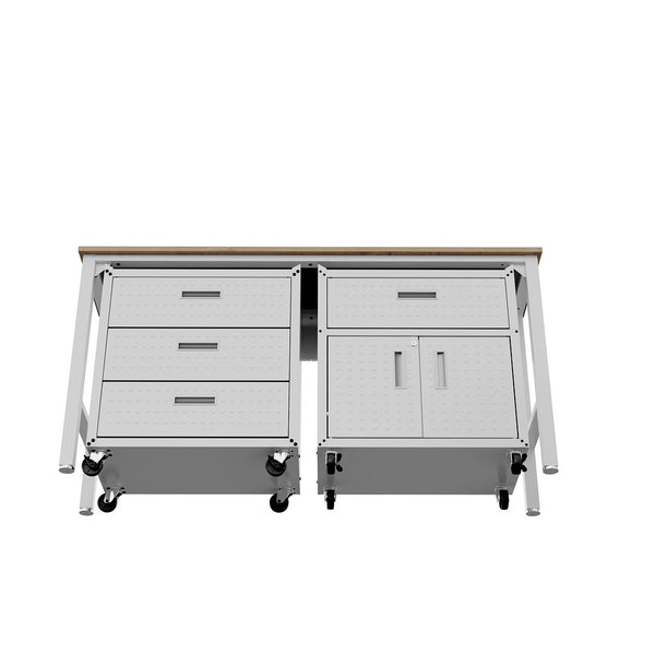 Manhattan Comfort Fortress Modern Garage Set White 18GMC-WH