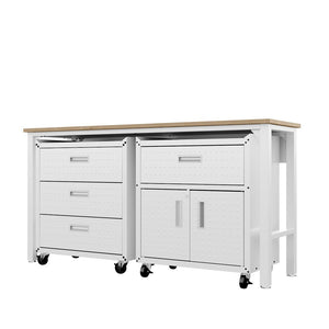 Manhattan Comfort Fortress Modern Garage Set White 18GMC-WH