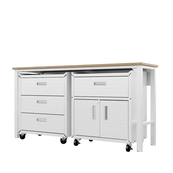 Manhattan Comfort Fortress Modern Garage Set White 18GMC-WH