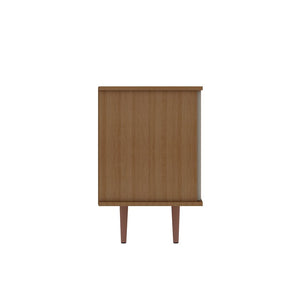 Manhattan Comfort Hampton Mid-Century Modern TV Stand Off White and Maple Cream 18PMC11