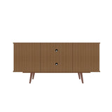 Manhattan Comfort Hampton Mid-Century Modern TV Stand Off White and Maple Cream 18PMC11