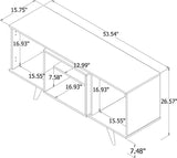 Manhattan Comfort Hampton Mid-Century Modern TV Stand Off White 18PMC6