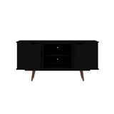 Manhattan Comfort Hampton Mid-Century Modern TV Stand Black 18PMC70