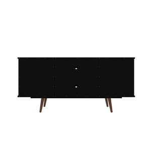Manhattan Comfort Hampton Mid-Century Modern TV Stand Black 18PMC70