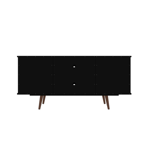 Manhattan Comfort Hampton Mid-Century Modern TV Stand Black 18PMC70