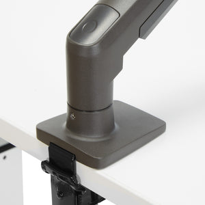 OSP Home Furnishings Single Monitor Arm with Gas Spring Mechanism for Ergonomic Desk Setup and Cable Management SPX3020SMA