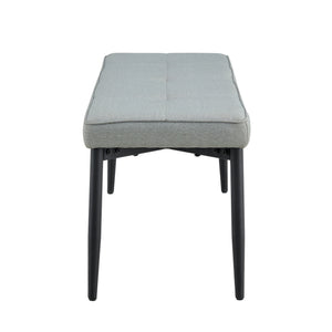 English Elm Tufted 51" Extra-Long Entryway Bench with Metal Legs, Upholstered Fabric Seat, 330lb Capacity Gray N752P186169G