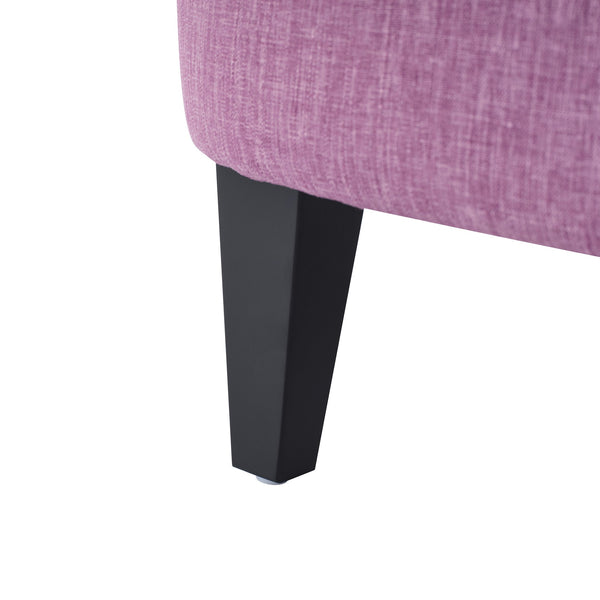 English Elm Christopher Knight Home® - Mirod Vintage Upholstered Lounge Chair with Tufted Back and Nailhead Trim, Solid Wood Legs, Cozy Comfort Pink N760P253374P