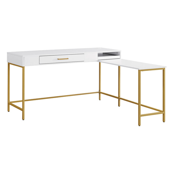 OSP Home Furnishings Modern Life Desk in White White