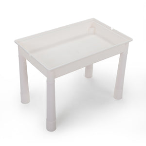 English Elm All-in-One Kids Activity Table set with 2 chairs, 100 DIY blocks, slides, storage & cushions for toddlers W2181P362367