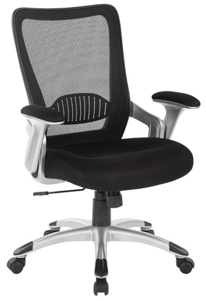 OSP Home Furnishings Screen Mesh Back Task Chair with Lumbar Support and Pneumatic Height Adjustment for Home Office EMH69216-3M