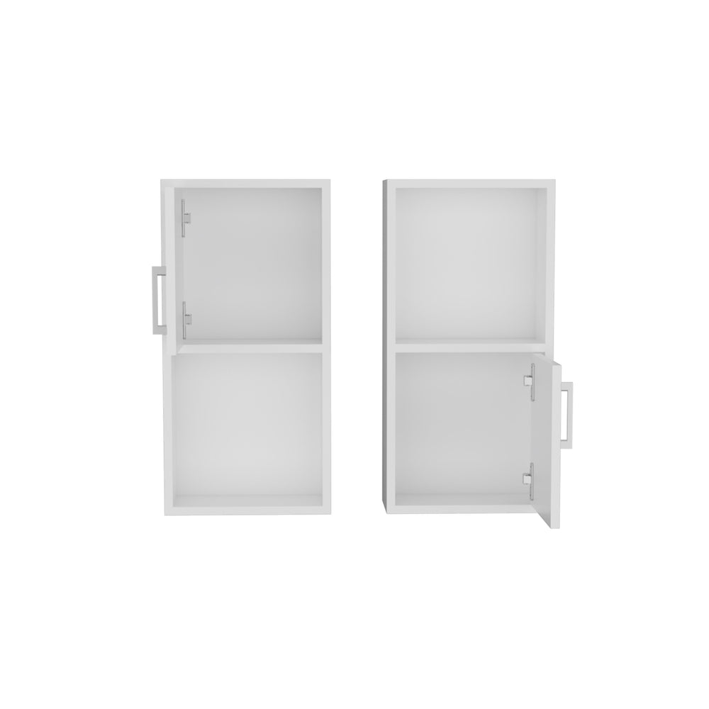 English Elm Wall Mounted Bathroom Medicine Cabinet Eak 24" H White - Space-Saving Engineered Wood, 2 Doors, 4 Shelves Organized Storage B097P199744