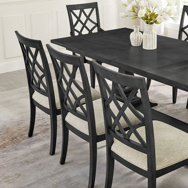 English Elm Wooden Frame Upholstered Dining Chairs Set Of 2 - Retro Mid-Century Style For Kitchen & Living Room W2582P205386-GIGA