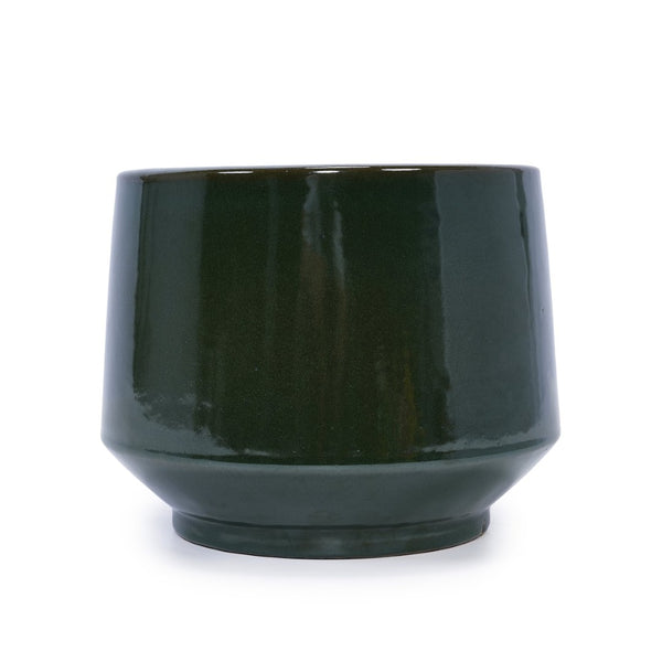 English Elm Set Of 3 Ceramic Flowerpots – Elegant Antique Green Planters For Indoor & Outdoor Decor Spaces W3273P321498-GIGA