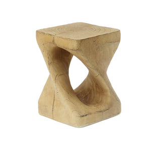 English Elm Christopher Knight Home® - MGO Twist Shape Side Table with Wood-Grain Texture, Durable MGO Spiral Design for Indoor Outdoor Use Natural N770P212233N