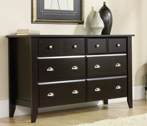 English Elm Dresser, Contemporary Black Storage Solution With Smooth-Gliding Drawers For Any Room Space B356P402811