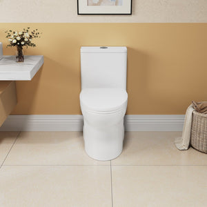 English Elm 1.1/1.6 Gpf Skirted One-piece Elongated Ceramic Toilet with Soft-close Seat Ada Comfort B2724P248739