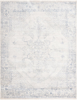 Unique Loom Newport Ochre Machine Made Border Rug Gray, Ivory 7' 10" x 10' 2"