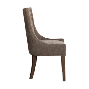 JLA Home Madison Park Signature - Ultra Upholstered dining side chairs set of 2 with solid wood legs, plush chenille seats, tailored trim Brown MPS108-0329