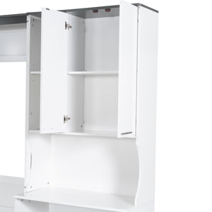 English Elm Multi-Functional Murphy Bed: Stylish Queen System With Sofa, Desk & Storage For Space-Saving Living N7090000606K