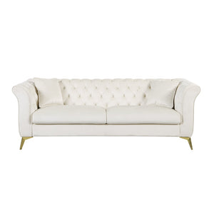 English Elm 102 Inch Linen Modular Sectional Sofa with Hidden Storage and Cloud Cushion Comfort Beige W1099S00172