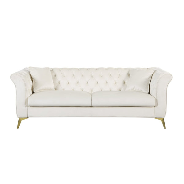 English Elm 102 Inch Linen Modular Sectional Sofa with Hidden Storage and Cloud Cushion Comfort Beige W1099S00172