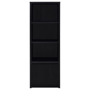 English Elm Sloat Matte Black Three Piece Entertainment Center with Media Towers for Large Tvs B062S01707