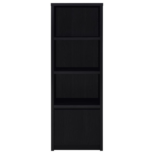 English Elm Sloat Matte Black Three Piece Entertainment Center with Media Towers for Large Tvs B062S01707