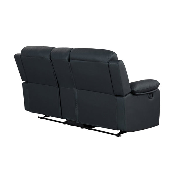 English Elm Blanche Reclining Loveseat with Led Lighting Integrated Speakers and Console Cupholders B201P412032